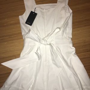 armani exchange white dress